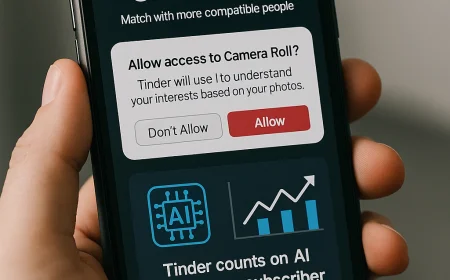 Tinder mizează pe AI: funcția Chemistry testează accesul la Camera Roll și promite potriviri mai relevante