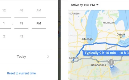 Afla cum sa setezi timpul de plecare si de sosire in Google Maps